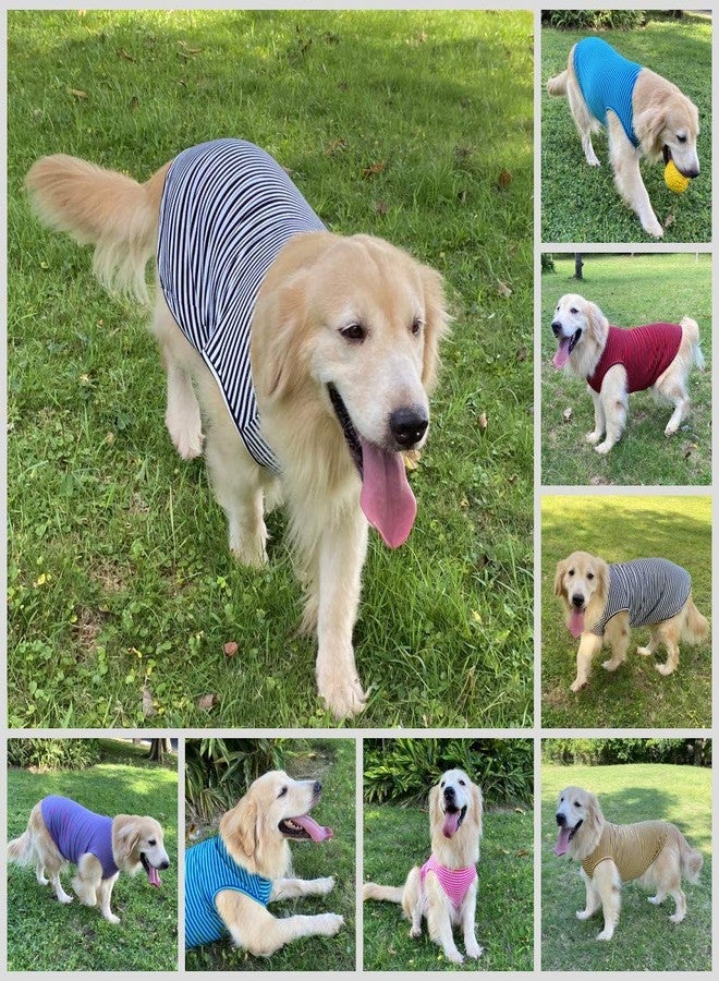 LEVIBASIC Dog Shirts Cotton Striped T-Shirts, Breathable Basic Vest for Puppy and Cat, Super Soft Stretchable Doggy Tee Tank Top Sleeveless, Fashion & Cute Color for Boys and Girls (XXL, Black+Red) - Image 4